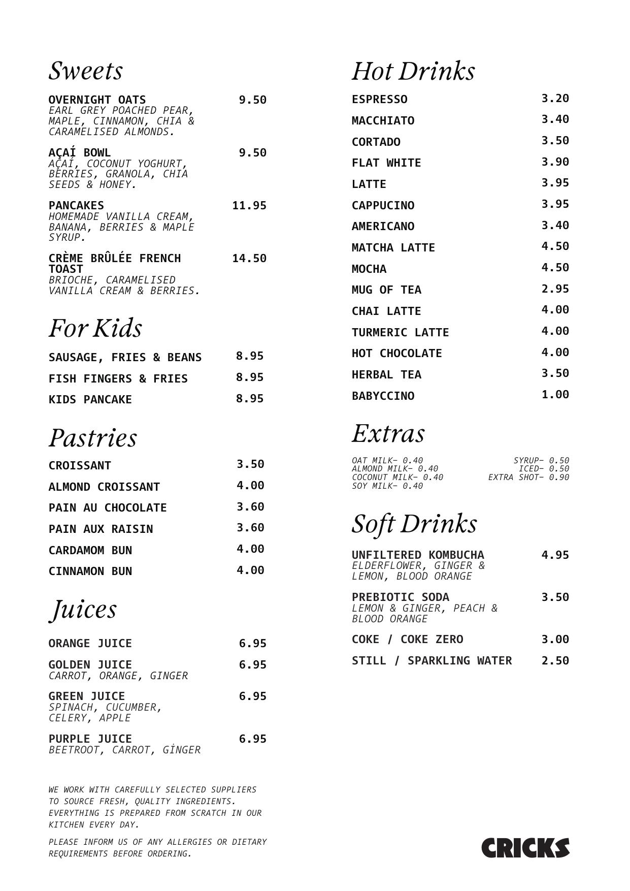 Menu page 2